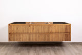 Floating Oak Double Sink Bathroom Vanity – Manhattan