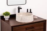 Marble vessel sink for bathroom vanity