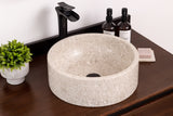 Marble vessel sink for bathroom vanity