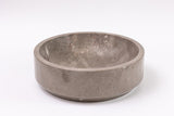 Stone vessel bathroom sink, gray marble