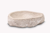 Natural Stone Vessel Bathroom Sink - Chiseled Ojinaga Marble