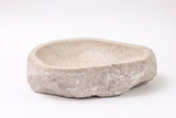 Natural Stone Vessel Bathroom Sink - Chiseled Ojinaga Marble