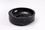 Natural Stone Vessel Bathroom Sink, Black Marble