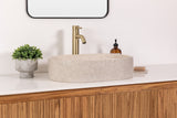Oval marble vessel sink made from natural stone, modern countertop bathroom sink