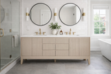 Solid Pine Double Sink Bathroom Vanity – Pasadena