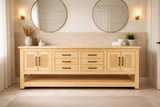 Solid Pine Double Sink Bathroom Vanity – Telluride