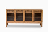 Handcrafted Oak Wood Credenza, Buffet Sideboard, Cabinet for Dining Room or Living Room