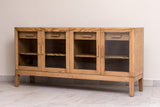 Handcrafted Oak Wood Credenza, Buffet Sideboard, Cabinet for Dining Room or Living Room