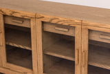 Handcrafted Oak Wood Credenza, Buffet Sideboard, Cabinet for Dining Room or Living Room