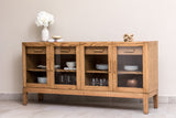 Handcrafted Oak Wood Credenza, Buffet Sideboard, Cabinet for Dining Room or Living Room