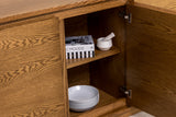 Handcrafted Oak Wood Credenza, Buffet Sideboard, Cabinet for Dining Room, Living Room, Kitchen and TV Room