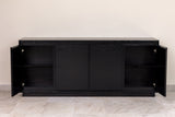 Handcrafted Oak Wood Credenza, Buffet Sideboard, Cabinet for Dining Room, Living Room, Kitchen and TV Room
