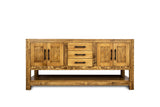 Double Sink Bathroom Vanity in Solid Pine Wood