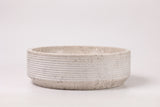 Round marble vessel bathroom sink