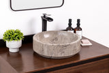 Marble vessel bathroom sink vanity