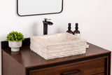 Marble vessel bathroom sink vanity