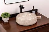 Natural Stone Vessel Bathroom Sink, Marble Vanity Basin