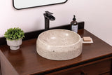 Natural Stone Vessel Bathroom Sink, Marble Vanity Basin