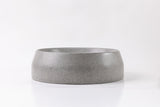 Round Stone Vessel Sink, Handmade GFRC Concrete Basin, Soft Gray Countertop Vanity Sink