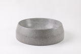 Round Stone Vessel Sink, Handmade GFRC Concrete Basin, Soft Gray Countertop Vanity Sink