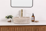 Natural Stone Vessel Bathroom Sink - Encino Ojinaga Marble