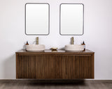 Floating Oak Double Sink Bathroom Vanity – Brooklyn