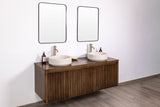 Floating Oak Double Sink Bathroom Vanity – Brooklyn