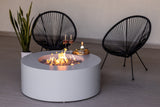 Round outdoor fire pit table