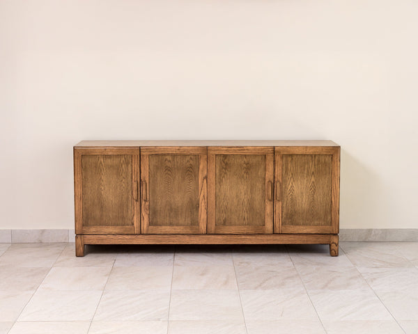 Handmade solid oak wood sideboard buffet and TV cabinet, modern wood credenza for living room, dining room, or entryway – custom sizes available