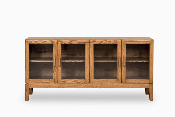 Handcrafted Oak Wood Credenza, Buffet Sideboard, Cabinet for Dining Room or Living Room