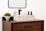 Marble vessel bathroom sink vanity