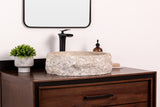 Natural stone vessel bathroom sink