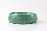 Handmade Round Stone Vessel Sink, GFRC Concrete Basin, Green Quartz Vanity Sink