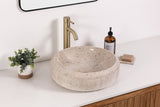 Natural Stone Vessel Bathroom Sink - Encino Ojinaga Marble