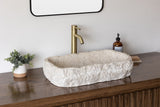 Natural Stone Vessel Bathroom Sink - Boise Ojinaga Marble