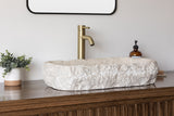 Natural Stone Vessel Bathroom Sink - Boise Ojinaga Marble
