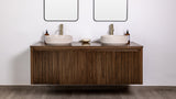 Floating Oak Double Sink Bathroom Vanity – Brooklyn