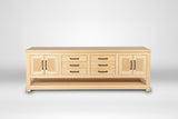 Handmade Double Sink Bathroom Vanity in Solid Pine Wood, Farmhouse Style