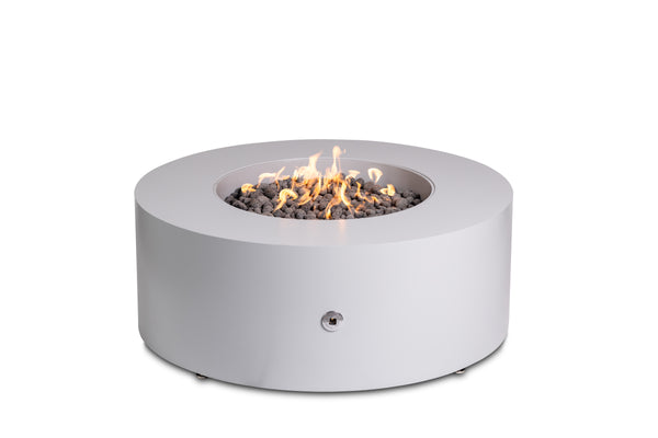 Round outdoor fire pit table