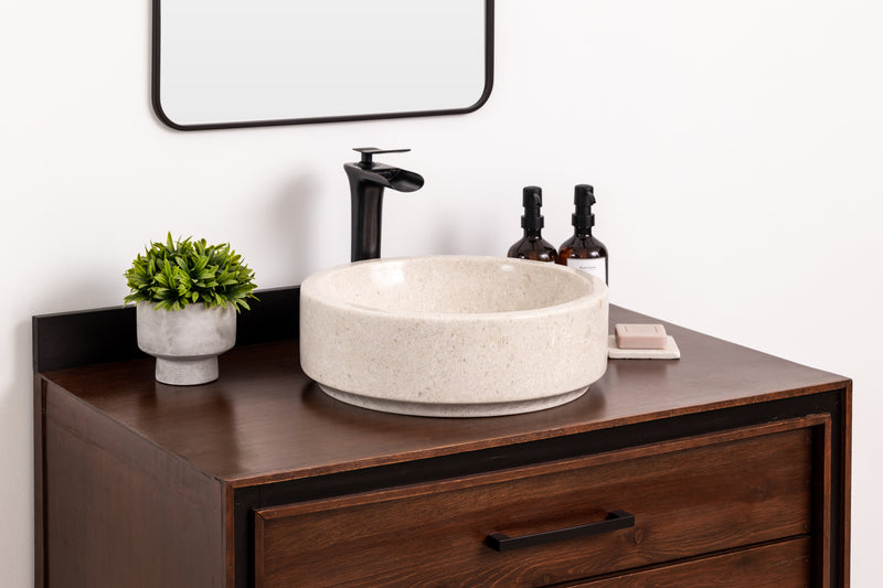 Marble Vessel Bathroom Sink Natural Stone